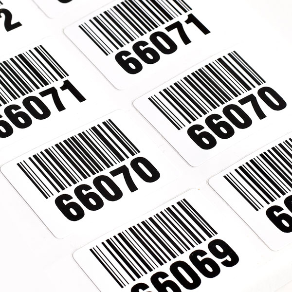We can print your barcode labels with sequential numbers