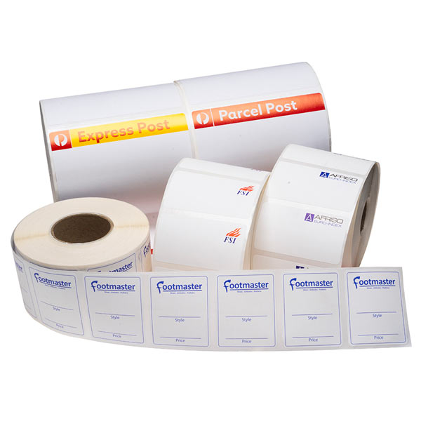 Thermal labels can be blank or have your logo and other areas printed ready for you to overprint with your own in house thermal or direct thermal printer
